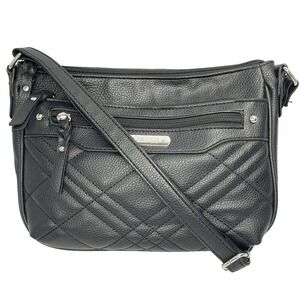 Rosetti‎ Shai Mini Pebbled Quilted Black Faux Leather Crossbody Shoulder Bag